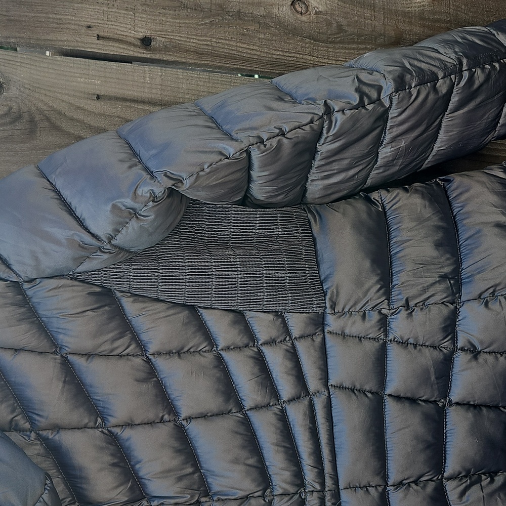 Bernardo Jacket Womens XXL Packable Puffer Quilted Hood Coat  Grey Silver - Picture 14 of 15